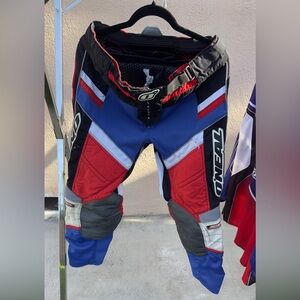 O'Neal Men's Red and Blue Racing Pants